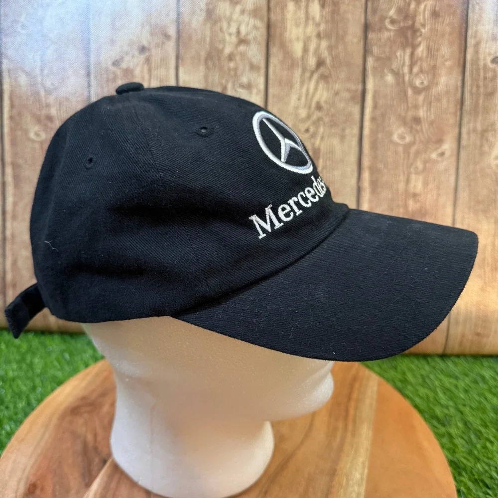 Mercedes Benz TechCenter Baseball Cap Mens One Size Black Embroidered Logo